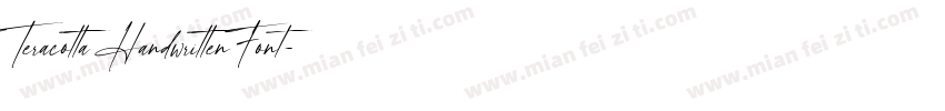 Teracotta   Handwritten Font字体转换